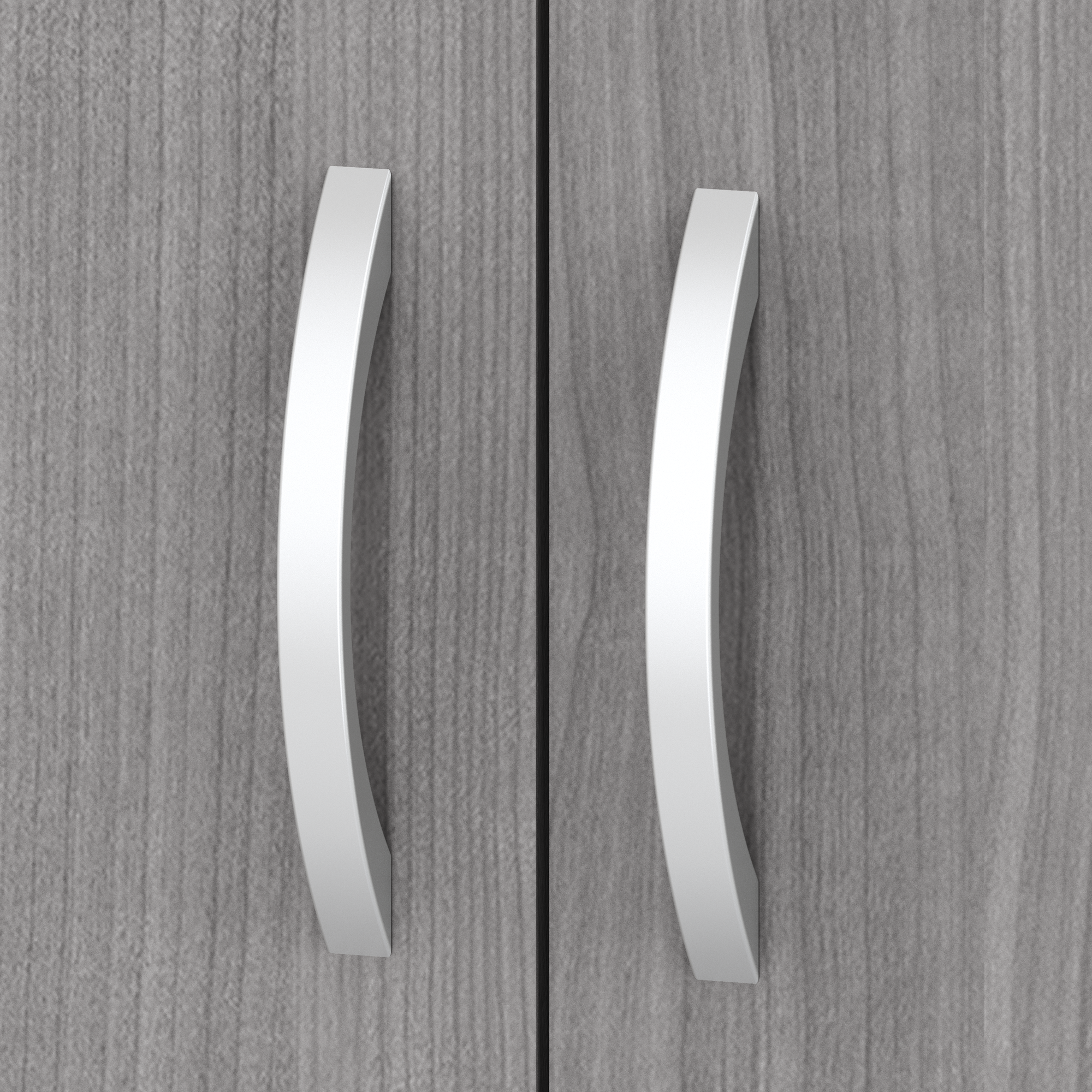 36" Modern Tall Bookcase in Platinum Gray