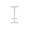 72" Standing Office Desk in White with Metallic Base