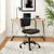 Black Modern Office Chair with Looped Arms