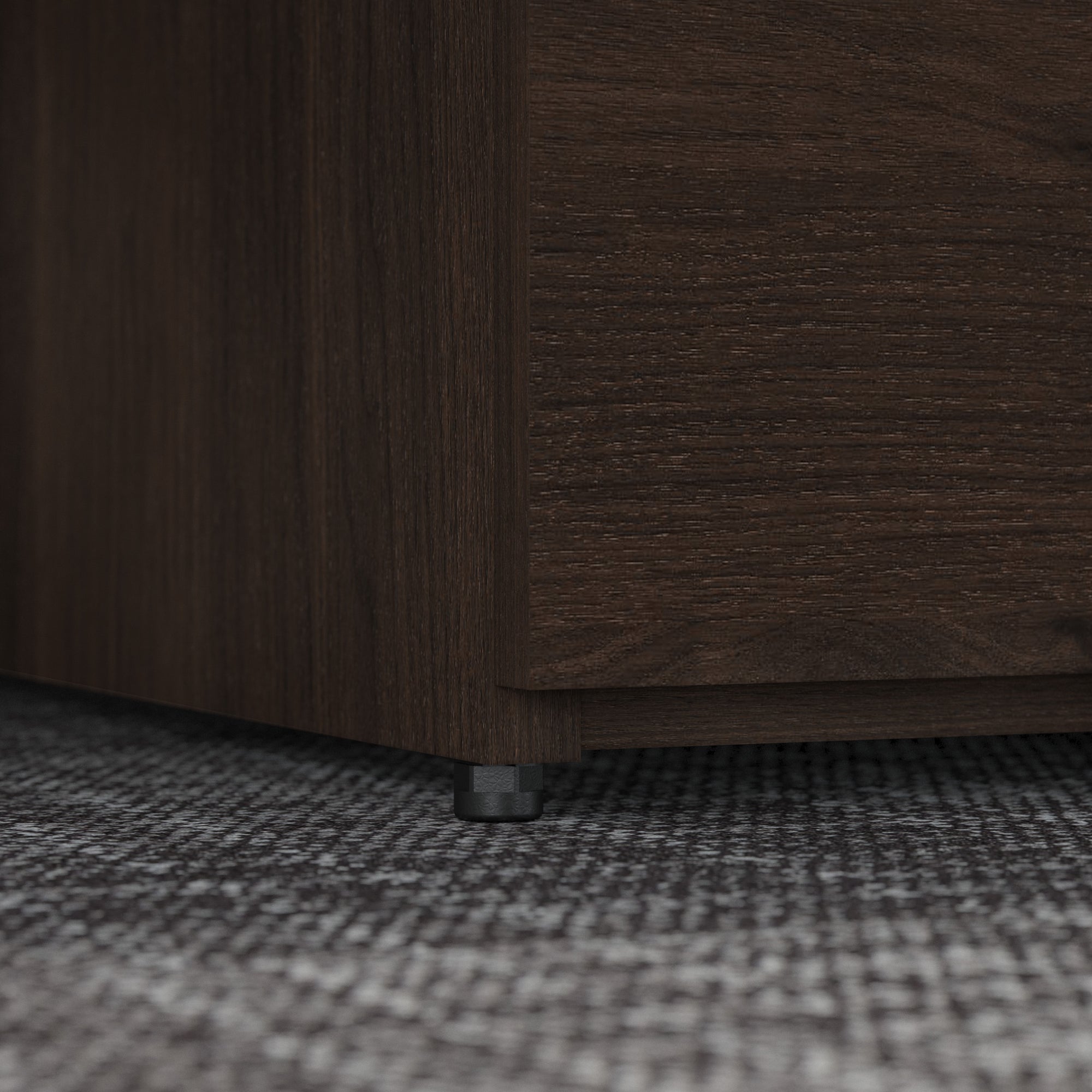 72" Modern Executive Breakfront Office Desk in Black Walnut