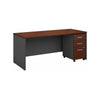 72" Office Desk with Mobile Pedestal in Hansen Cherry
