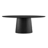 Modern Matte Black 79" Oval Conference Table