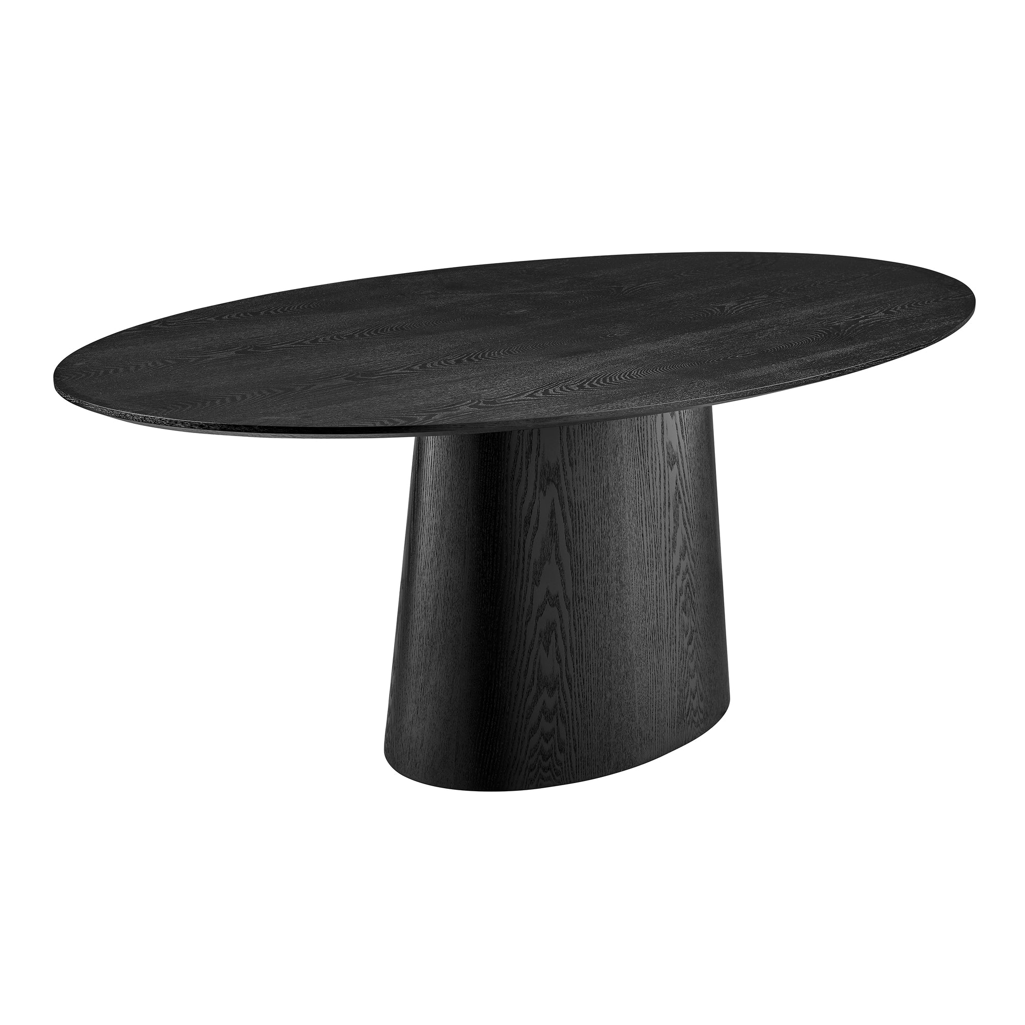 Modern Matte Black 79" Oval Conference Table