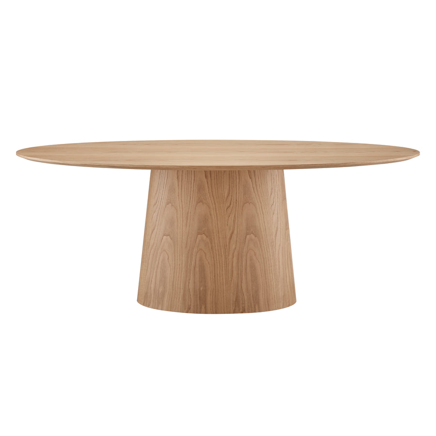 Modern 79" Oval Conference Table in Oak Finish