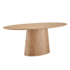 Modern 79" Oval Conference Table in Oak Finish