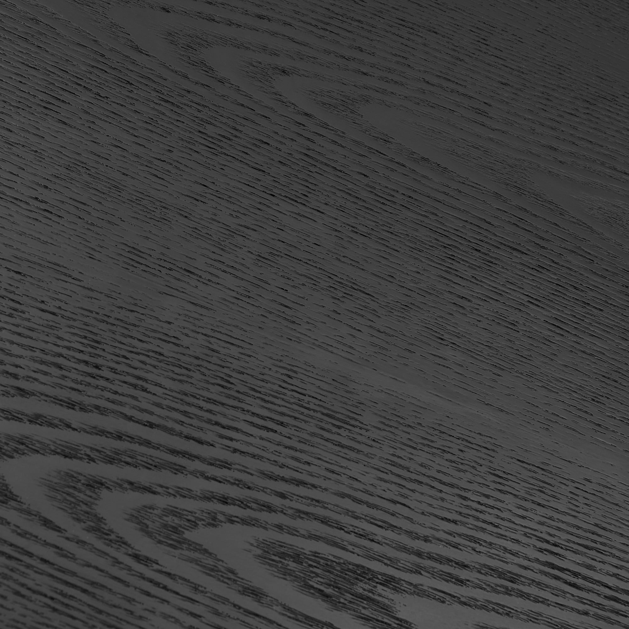 Matte Black Ash Veneer 43.5" Round Meeting Table