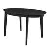 Oval Matte Black 54" Solid Beech Wood Meeting Table