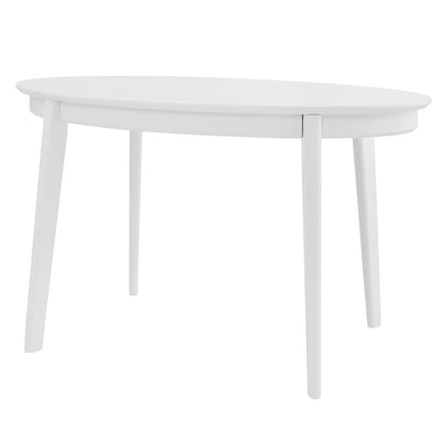 Oval Off-White 54" Solid Beech Wood Meeting Table