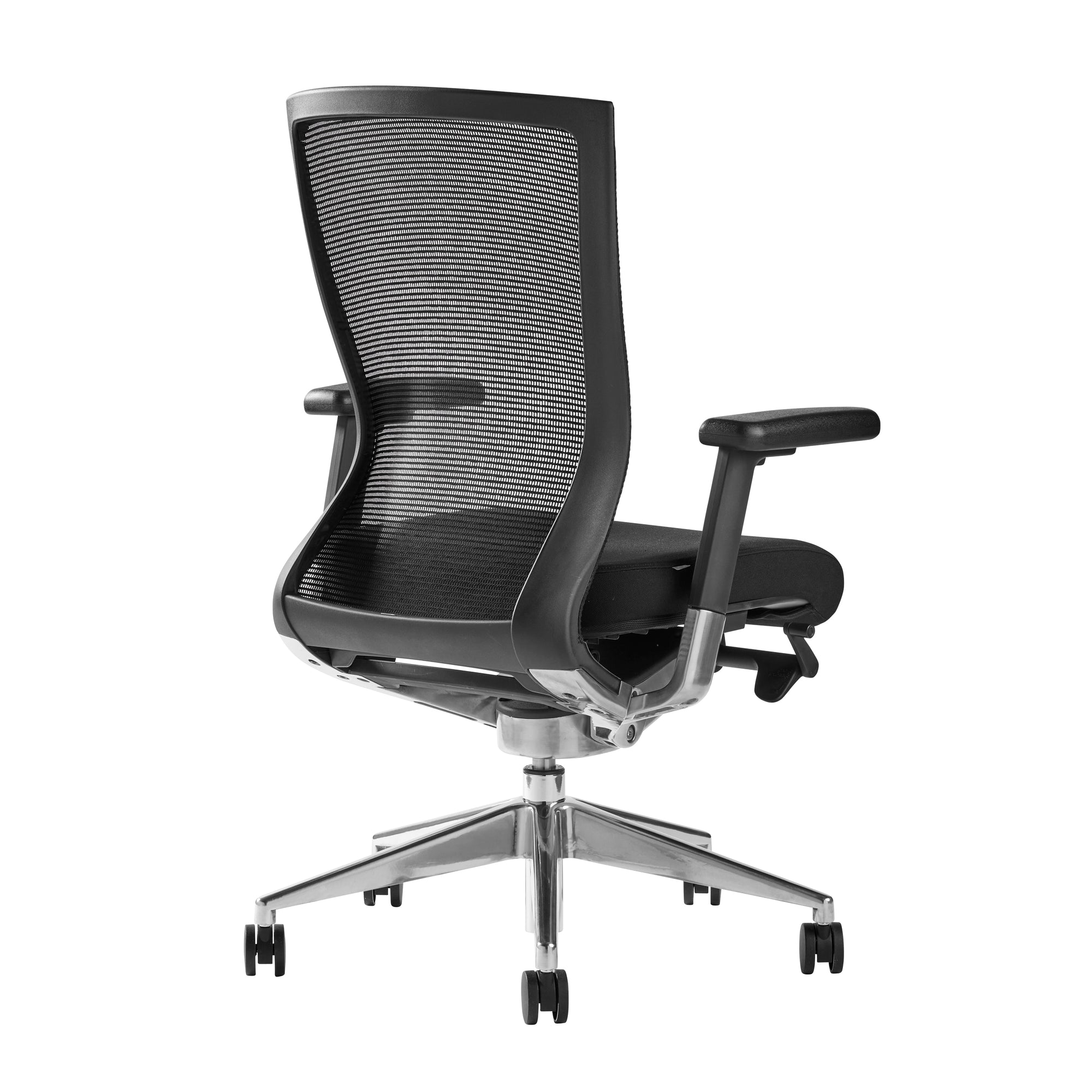 Hourglass-Style Black Mesh Office Chair