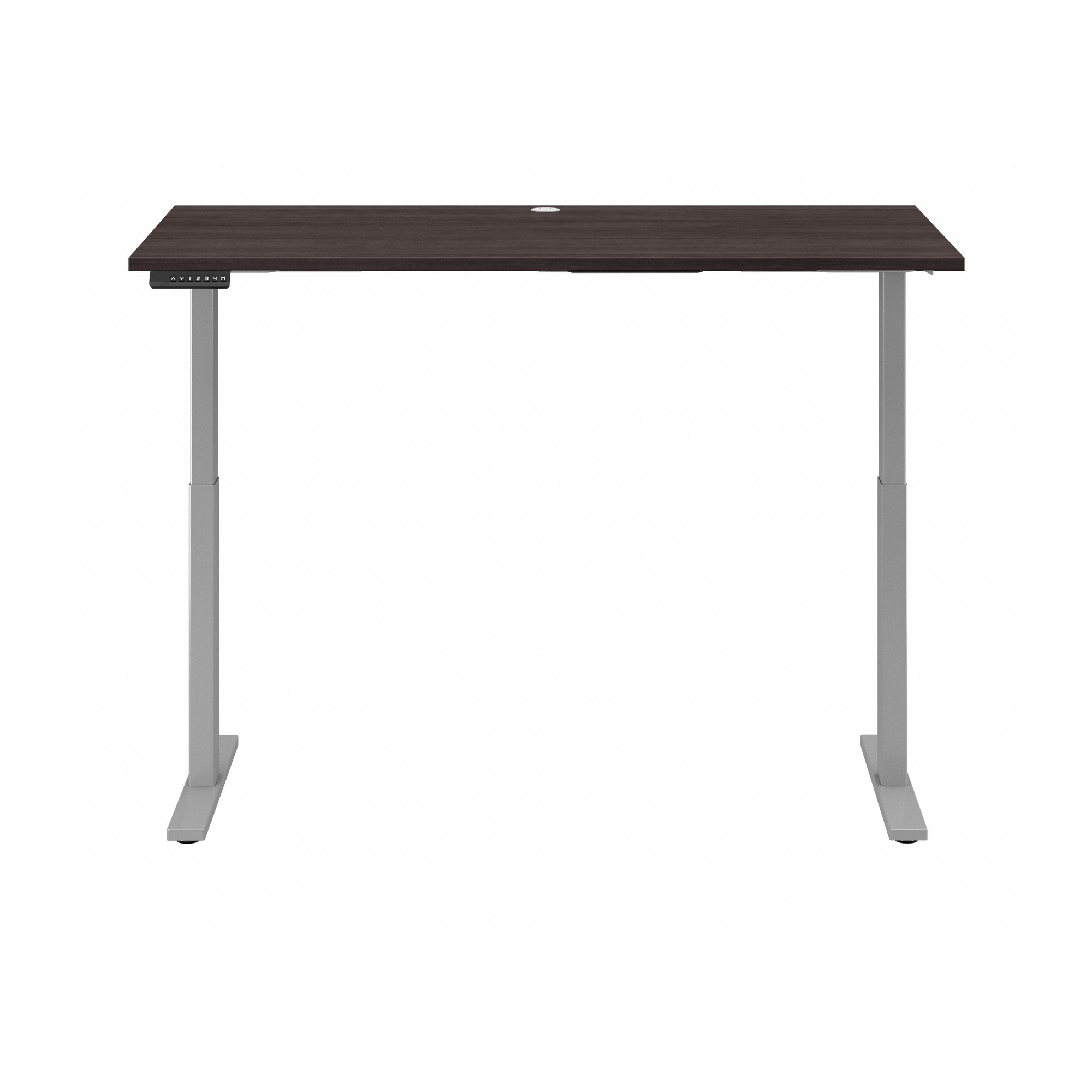 60" Modern Adjustable Standing Office Desk in Storm Gray with Metallic Base