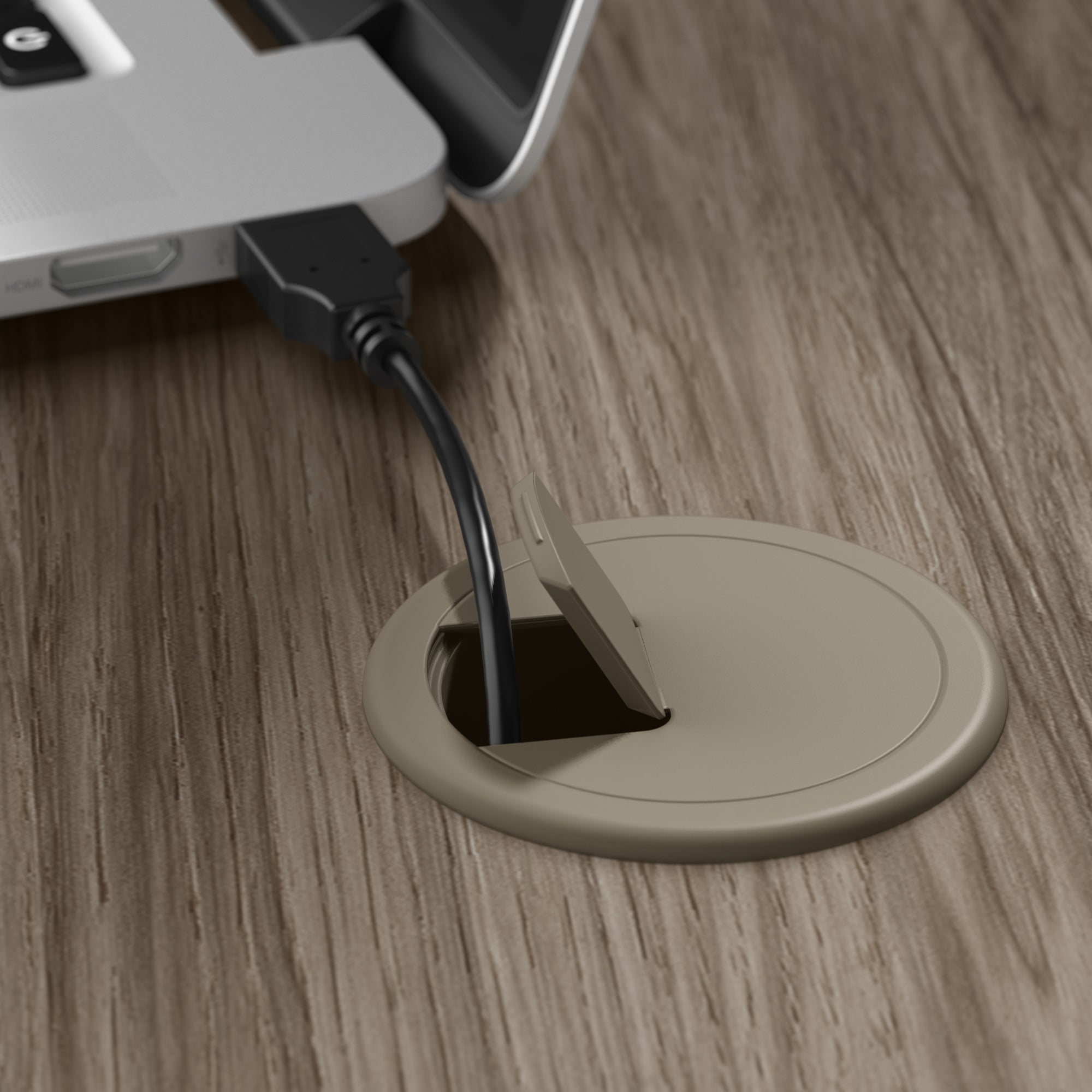 Modern Hickory 72"x 72" Premium L-Shaped Modern Office Desk