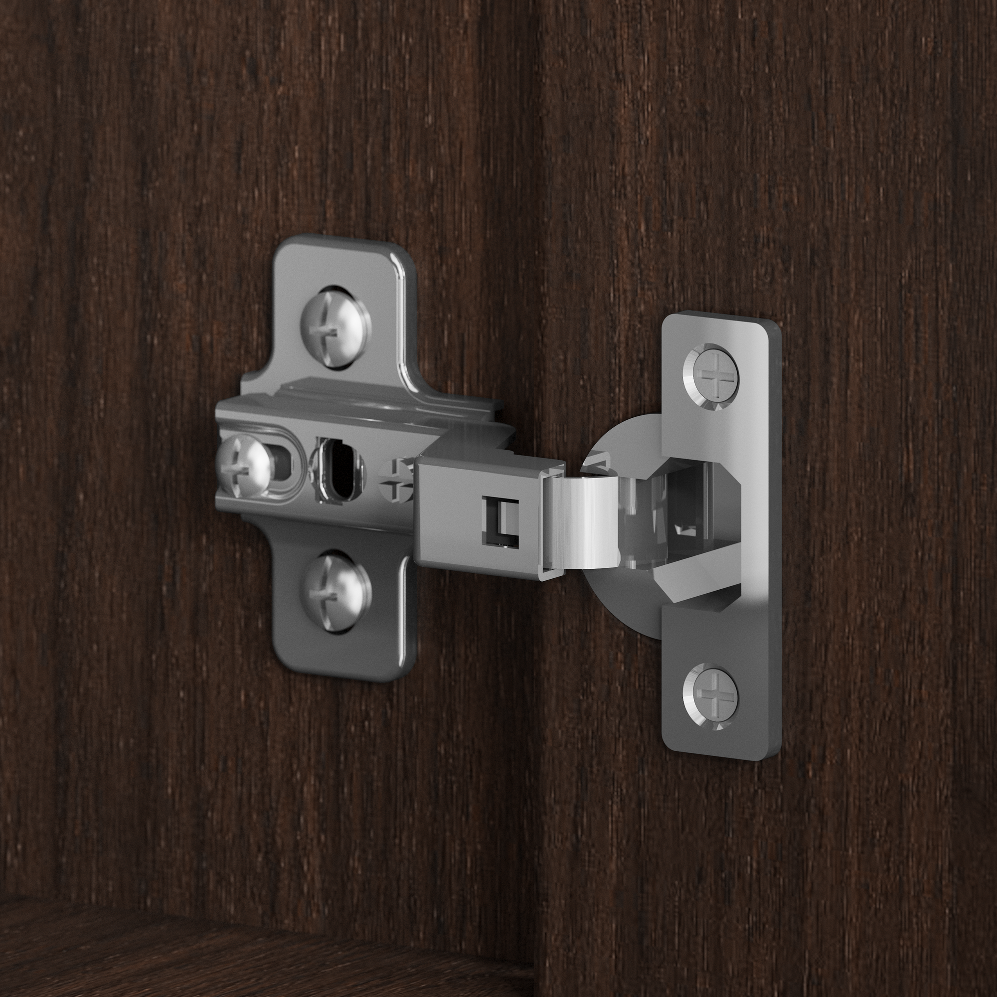 60" Low Modern Credenza with Doors and Shelves in Black Walnut