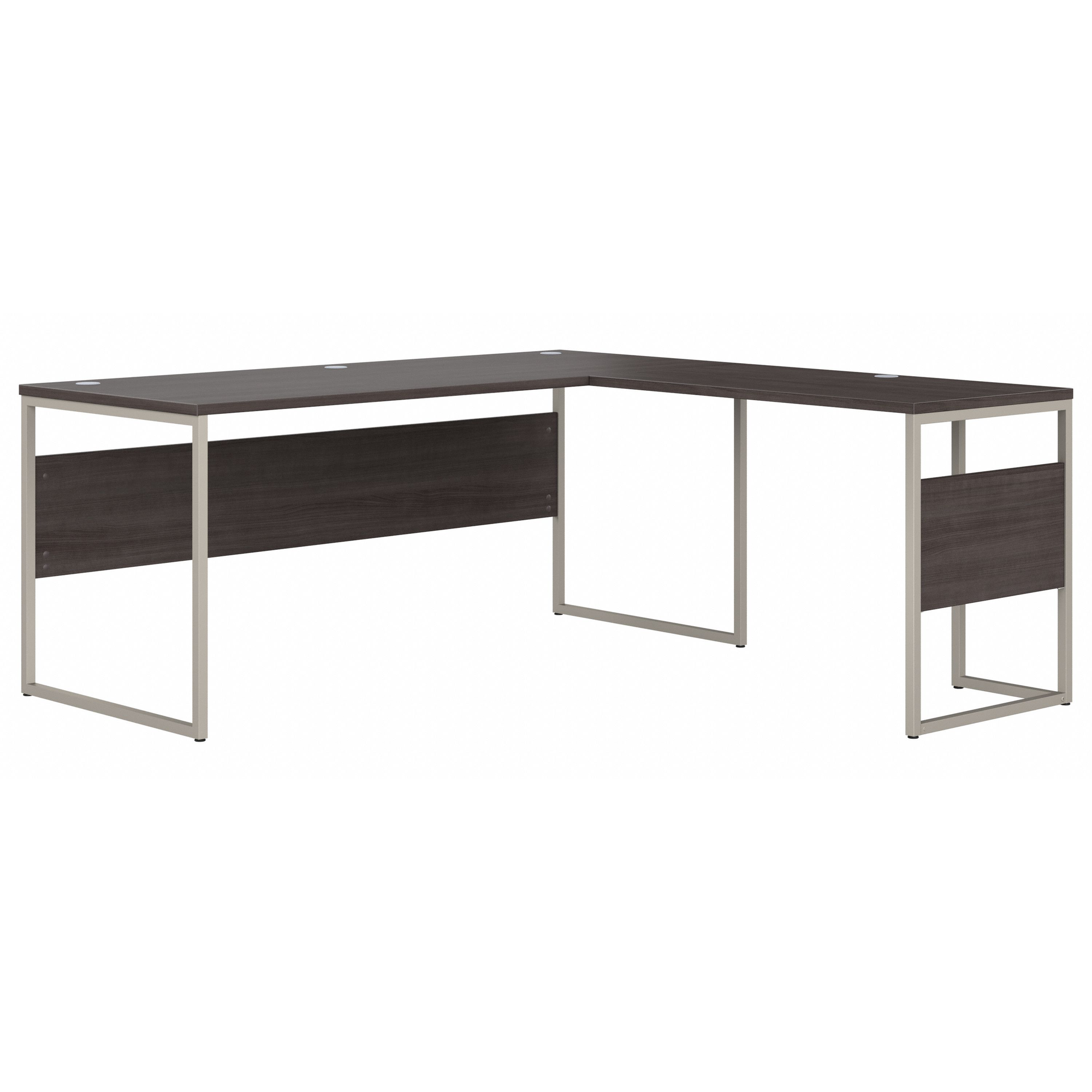 72" Modern L-Shaped Office Desk in Storm Gray