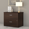 36" Pre-Assembled 2-Drawer Lateral File Cabinet in Black Walnut