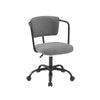 Gray Modern Office Chair with Looped Arms