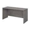 60" Sleek Modern Office Desk with Privacy Panel in Platinum Gray
