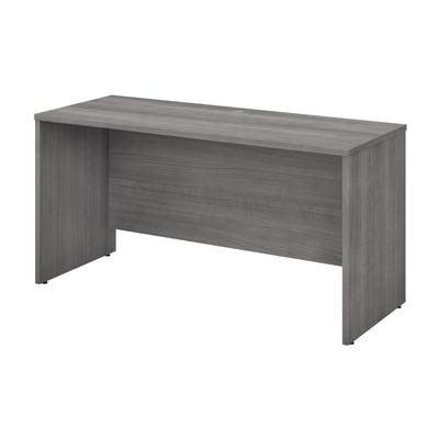 60" Sleek Modern Office Desk with Privacy Panel in Platinum Gray