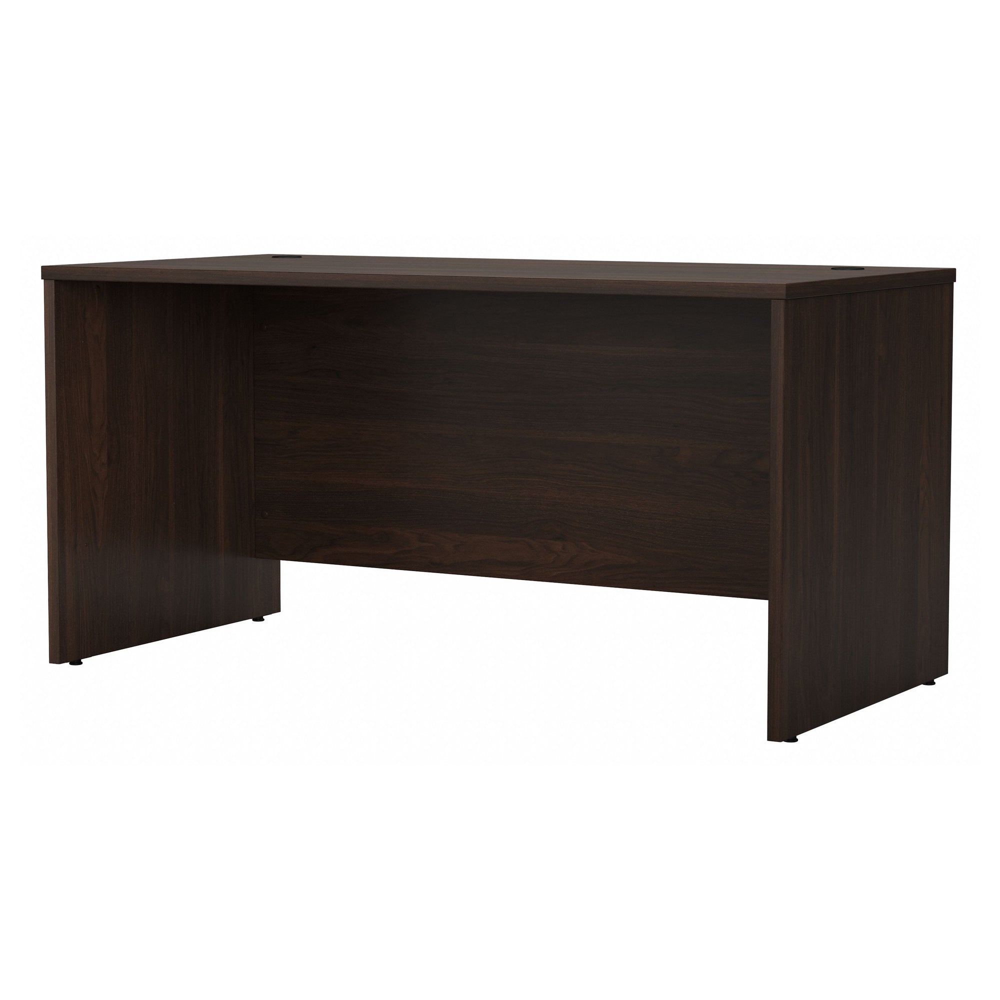60" Rugged Modern Office Desk with Privacy Panel in Black Walnut