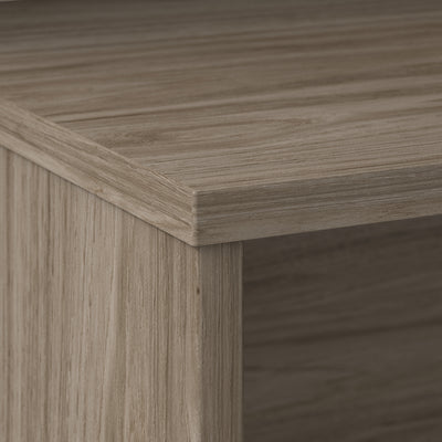 60" Premium Modern Office Desk with Privacy Panel in Modern Hickory