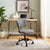 Gray Modern Office Chair with Looped Arms