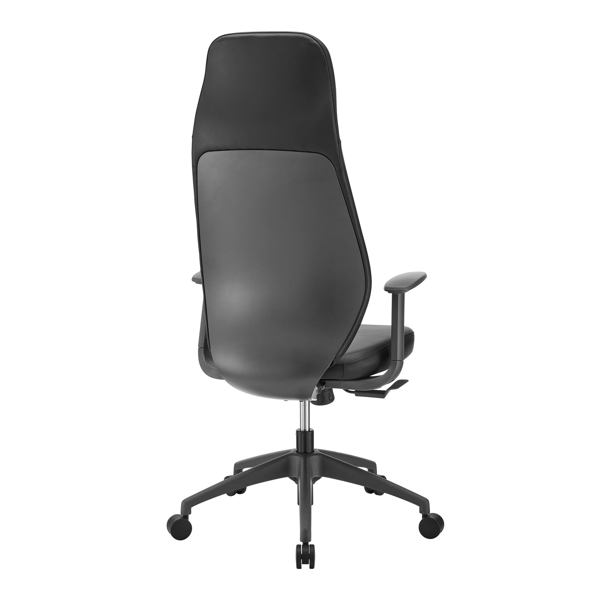Ultra High Back Ergonomic Black Leather Office Chair