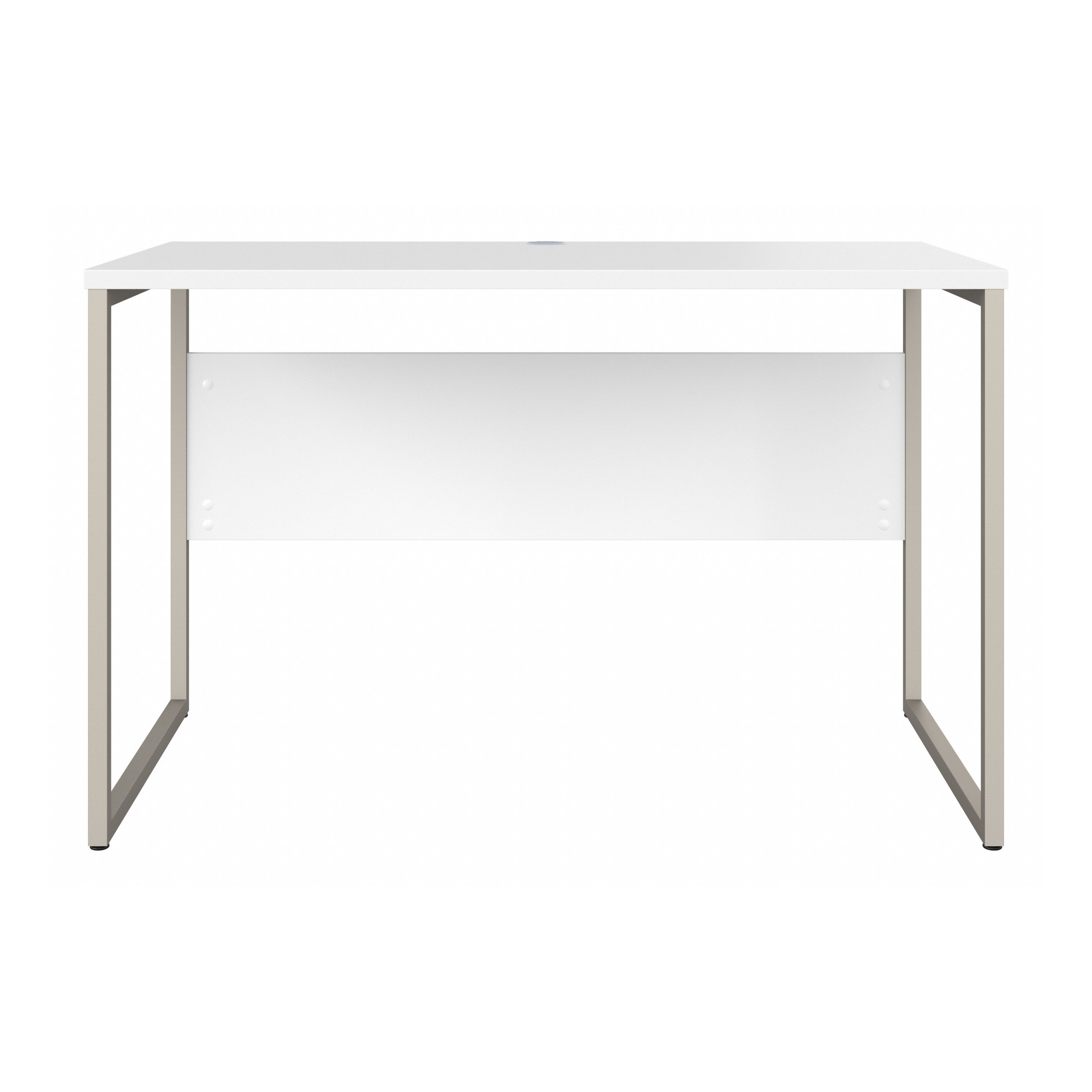 48" Elegant Modern Office Desk with Metal Legs in White