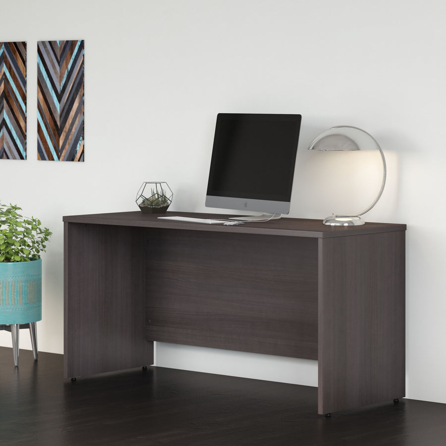 60" Premium Modern Office Desk with Privacy Panel in Storm Gray