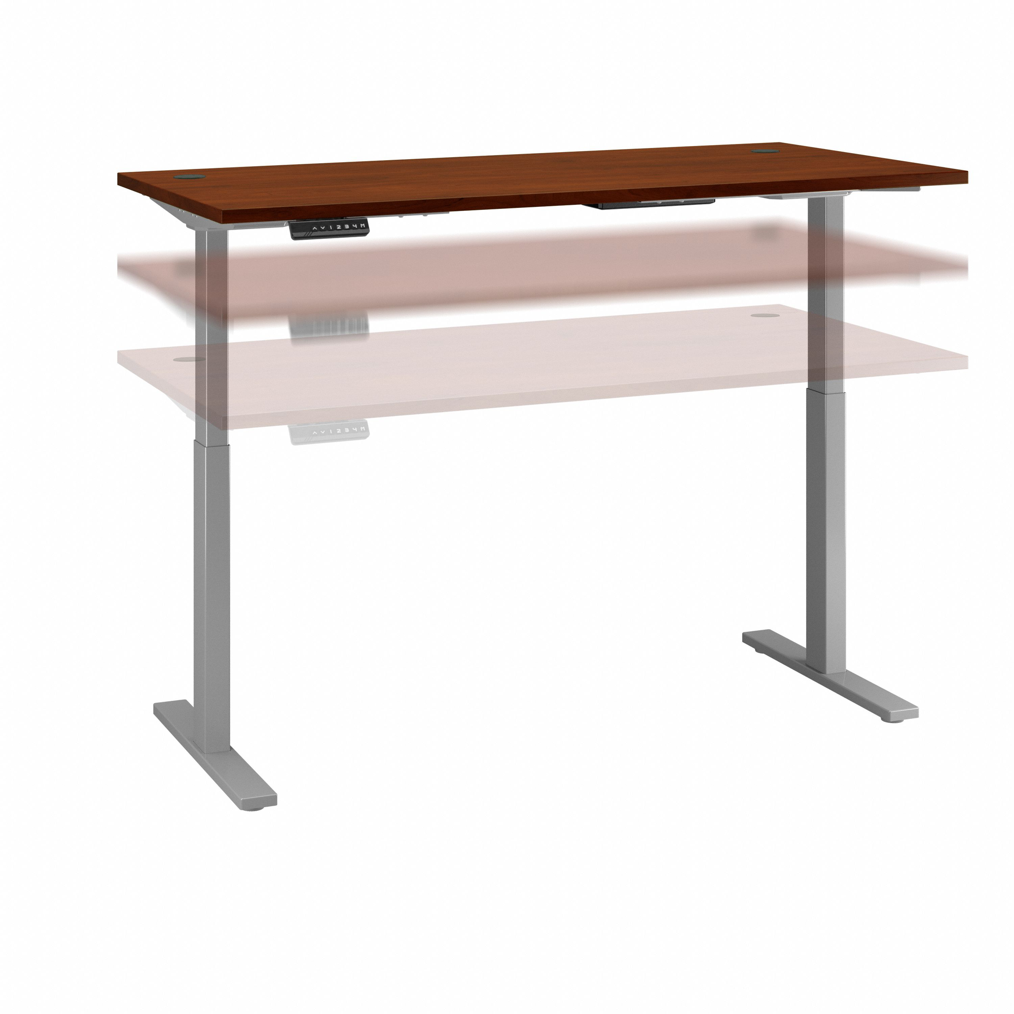 72" Modern Standing Office Desk in Hansen Cherry with Metallic Base