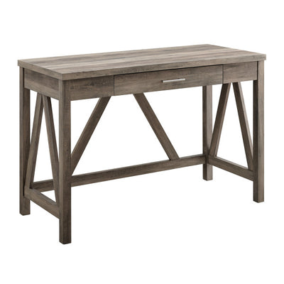 46" Gray Woodgrain A-Frame Desk