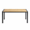 Natural Teak Wood and Anthracite 63" Executive Desk
