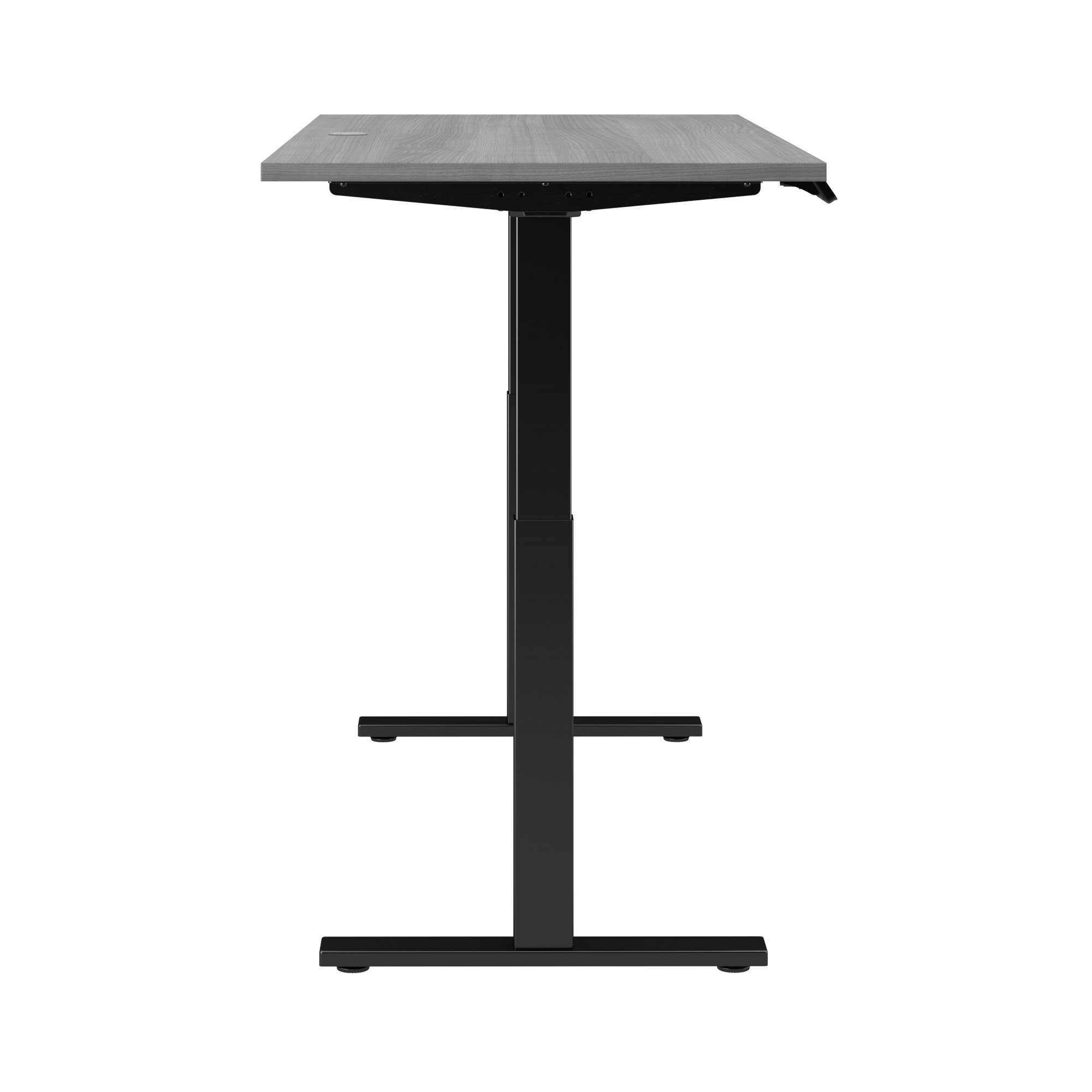 72" Modern Standing Office Desk in Platinum Gray with Black Base