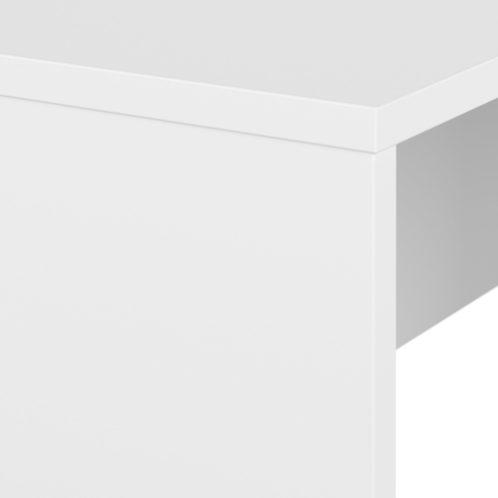 60" Elegant Modern Office Desk with Privacy Panel in White