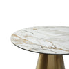 53" Gold Stainless Steel Base Round Meeting Table