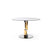 47" Round Meeting Table with Gold Split-Column Base