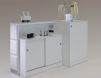 Bar Counter in White Lacquer or Wenge