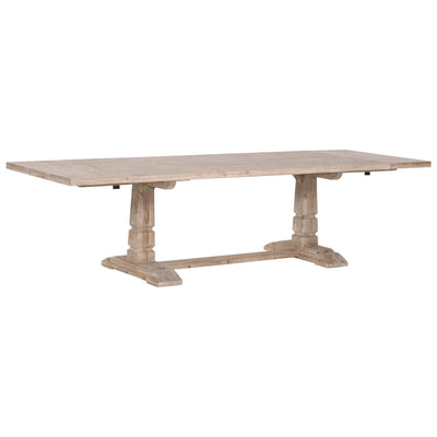 Rustic Extendable 86.5" - 118" Pine Meeting Table