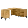 L-Shaped 60" Natural Contemporary Office Desk