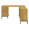 L-Shaped 60" Natural Contemporary Office Desk