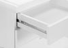 Modern White 18" Gloss Mobile File Cabinet