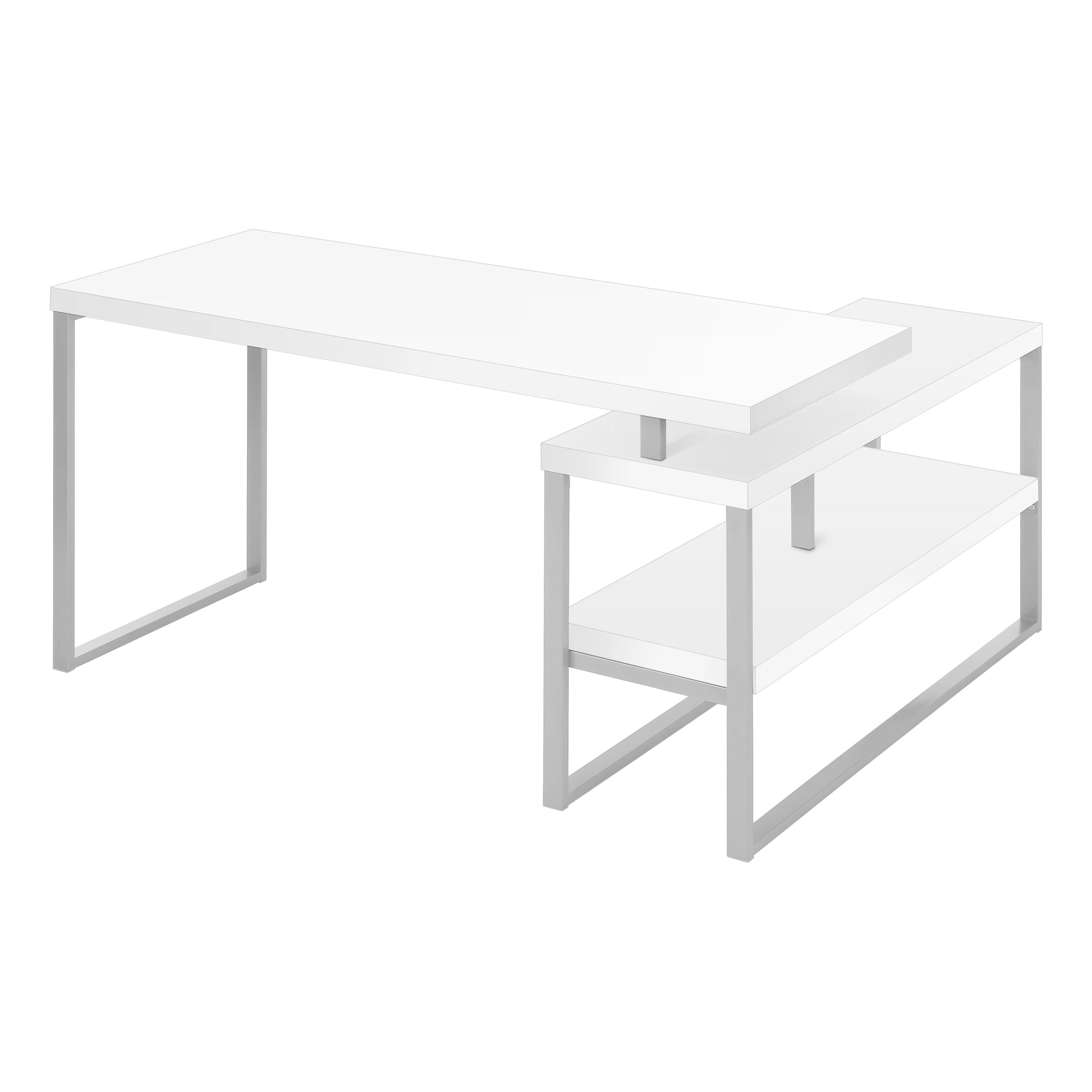 L-Shaped 60" Corner Desk with Storage