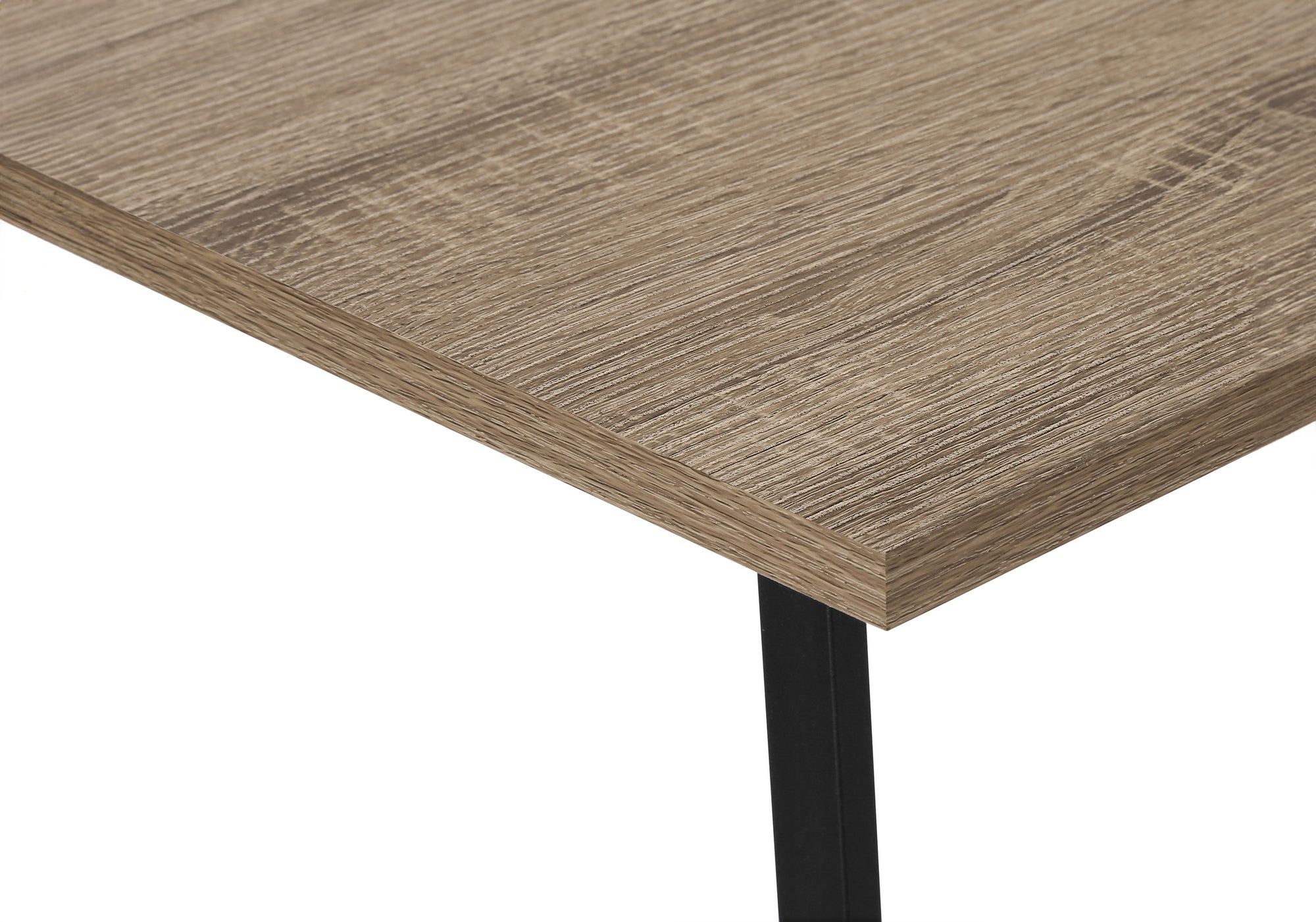 Dark Taupe Industrial-Style L-Shaped Writing Desk with Open Shelves