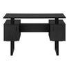 Contemporary 47" Black Computer Desk with Storage Cabinets