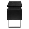 Contemporary 47" Black Computer Desk with Storage Cabinets