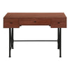 Cherry Wood 47" Industrial-Style Contemporary Computer Desk with Storage