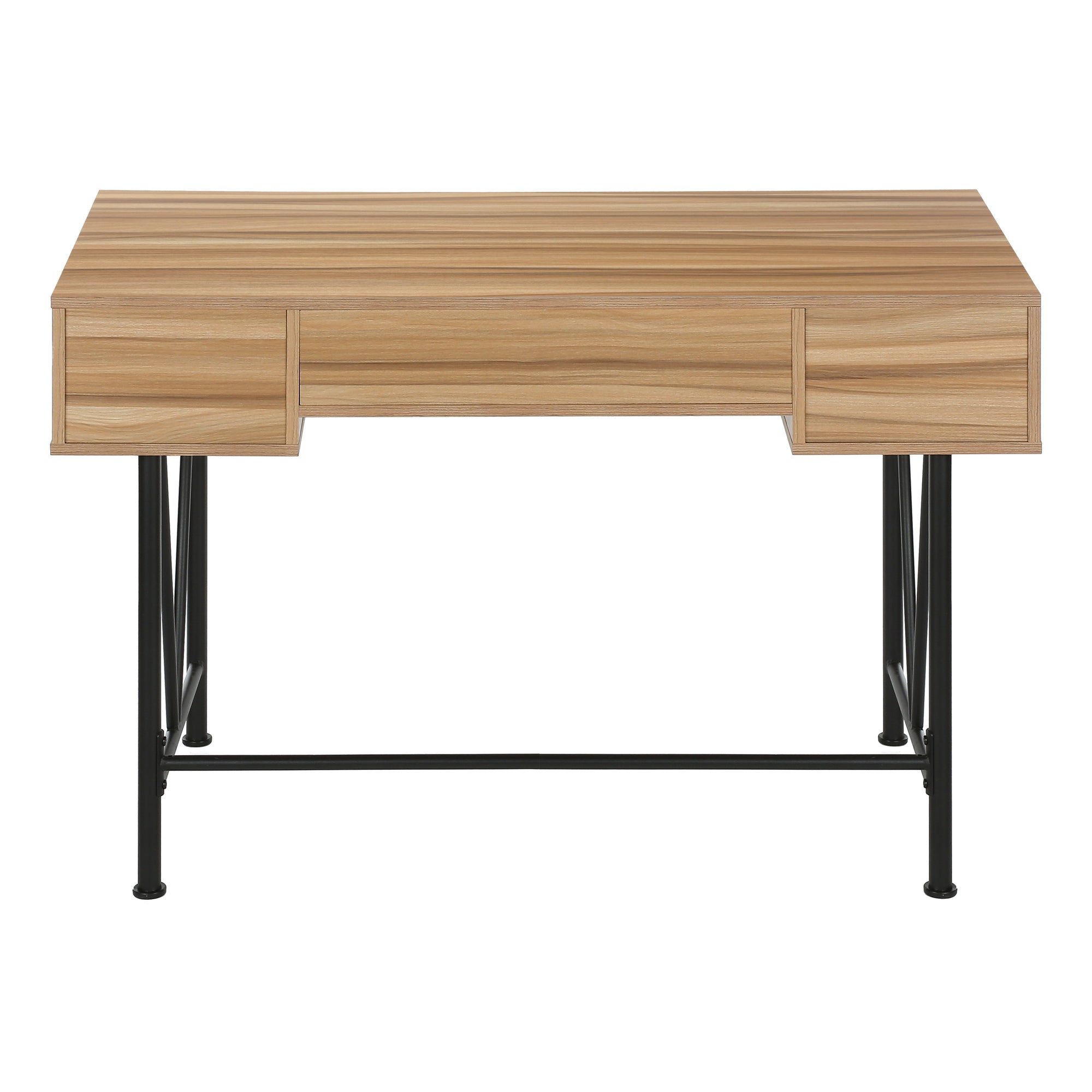 Brown 47" Industrial-Style Contemporary Computer Desk with Storage