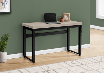 Taupe Adjustable Height 47" Home Office Desk