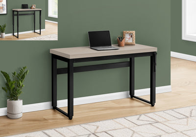 Taupe Adjustable Height 47" Home Office Desk