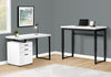 White Adjustable Height 47" Home Office Desk