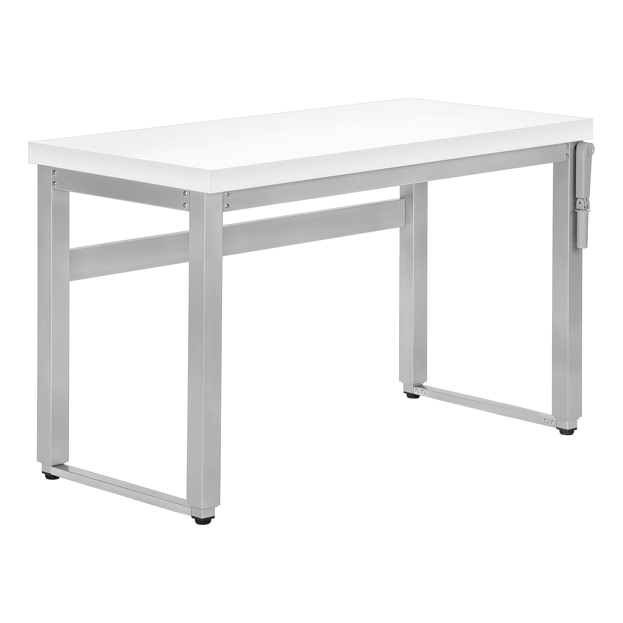White Adjustable Height 47" Home Office Desk