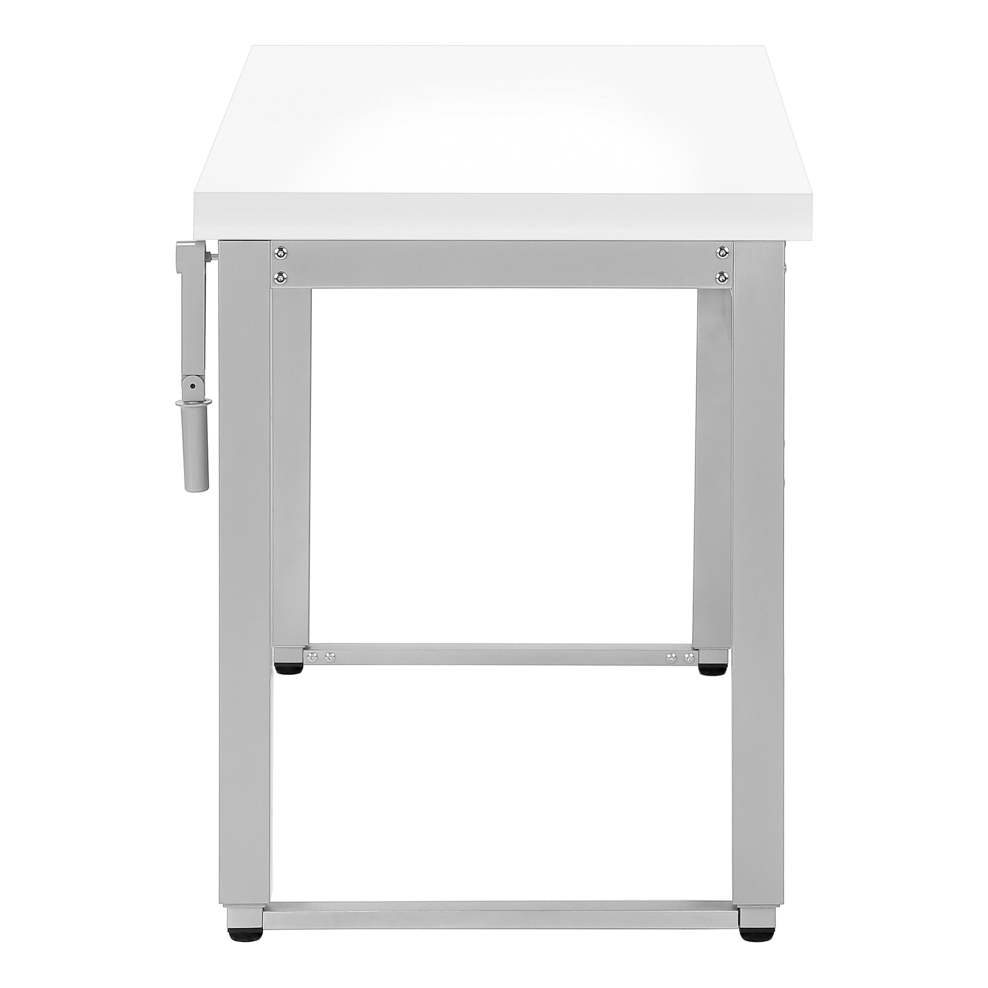 White Adjustable Height 47" Home Office Desk